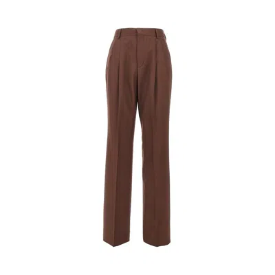 Armarium 'celia' High-rise Wool Trousers In Brown