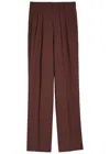 Armarium Celia Straight-leg Wool Trousers In Burgundy
