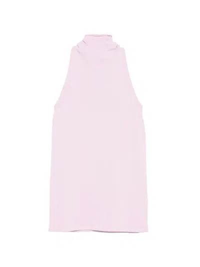 Armarium Cindy High-neck Sleeveless Top In Pink