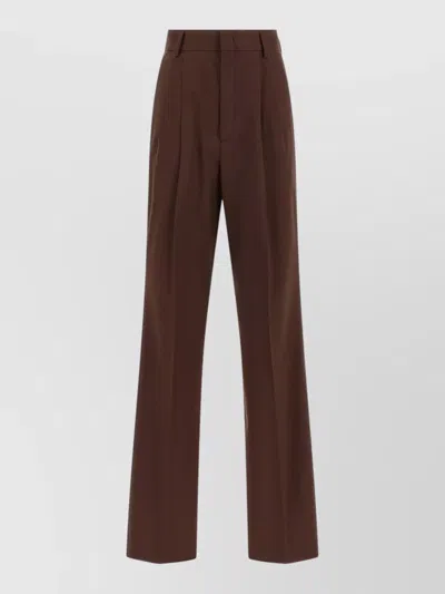 Armarium Clelia Pants Wide Leg Belt Loops In Brown