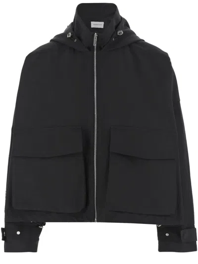 ARMARIUM ARMARIUM COTTON BLEND JACKET WITH HIGH COLLAR AND ADJUSTABLE HOOD
