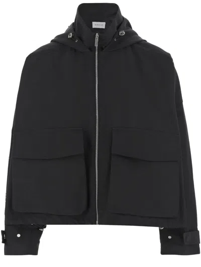ARMARIUM COTTON BLEND JACKET WITH HIGH COLLAR AND ADJUSTABLE HOOD