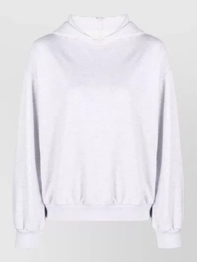 Armarium Cotton Hoodie Relaxed Hooded Design Long Sleeves In Gray
