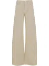 Armarium White Cotton Denim Jeans In Neutrals
