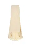 Armarium Cream Satin Rima Skirt In Brown