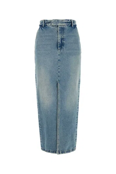 Armarium Lula Denim Skirt Back Pockets Belt Loops In Blue