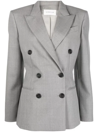 Armarium Double-breasted Wool Jacket In Gray
