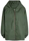 Armarium Eugenia Hooded Cotton-poplin Jacket In Green