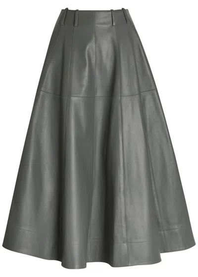 Armarium Fiamma Panelled A-line Midi Skirt In Gray