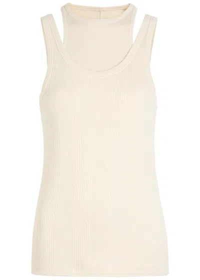 Armarium Filippa Layered Ribbed Cotton Tank In Neutral