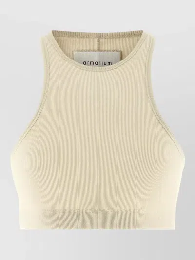 Armarium Filippa Layered Ribbed Sleeveless Knit Top In Neutral