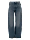 Armarium Washed Denim Jeans With Classic Five-pocket Design In Blue