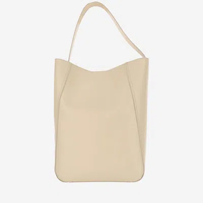 Armarium Full-grain Leather Shoulder Bag In Beige