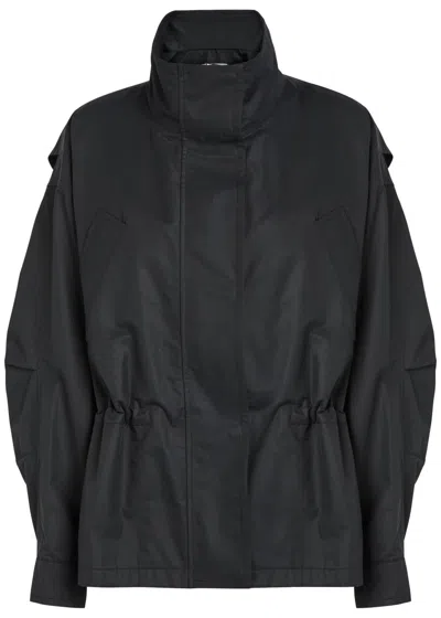 Armarium Germana Waterproof Cotton-blend Jacket In Black