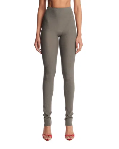 Armarium Gray Ribbed Viscose Leggings