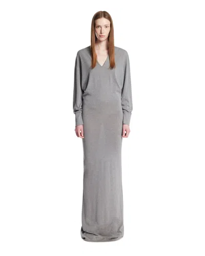 Armarium Gray Wool And Cashmere Long Dress