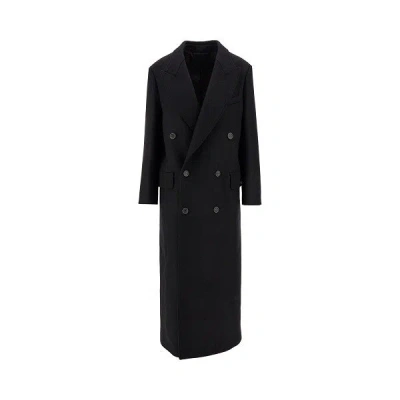 Armarium 'hadi' Wool And Cashmere Long Coat In Black