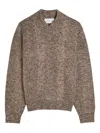 Armarium Herringbone V-neck Sweater In Brown