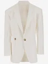 Armarium Hubby Single-breasted Cotton Jacket In White