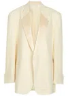 Armarium Hubby Stretch-linen Blazer In Gold