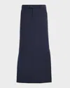 Armarium Virgin Wool Pencil Skirt In Blue