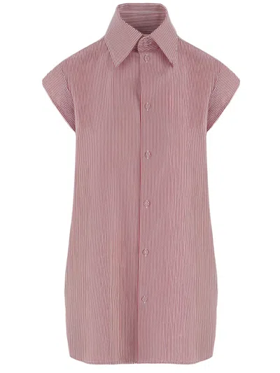 Armarium Malik Sleeveless Striped Shirt In Animal Print