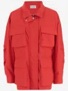 Armarium Multi Pocket Nylon Jacket In Red