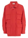 Armarium Multi Pocket Nylon Jacket In Red
