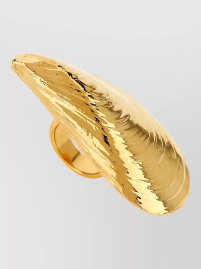 Armarium Mussel Shell Ring Sculptural Textured Design In Transparent