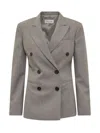 Armarium Sophisticated Double-breasted Wool Jacket For Fall/winter 2024 In Grey
