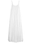 Armarium Nora Pleated Cotton-poplin Maxi Dress In White
