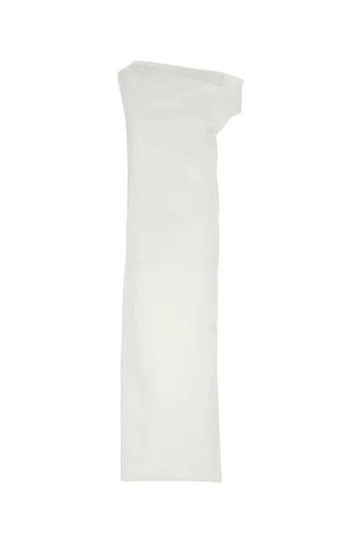 Armarium One-shoulder Stretch Poplin Mini Dress In White
