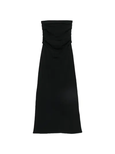 Armarium Pernilla Ruched-detail Maxi Skirt In Black
