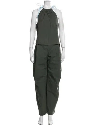 Pre-owned Armarium Pleated Accents Set In Green