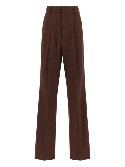 Armarium Celia Wool Tailored Pant Belt Loops In Brown