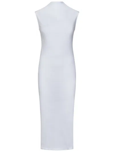 Armarium Rose Ribben Cotton Midi Dress In Bianco