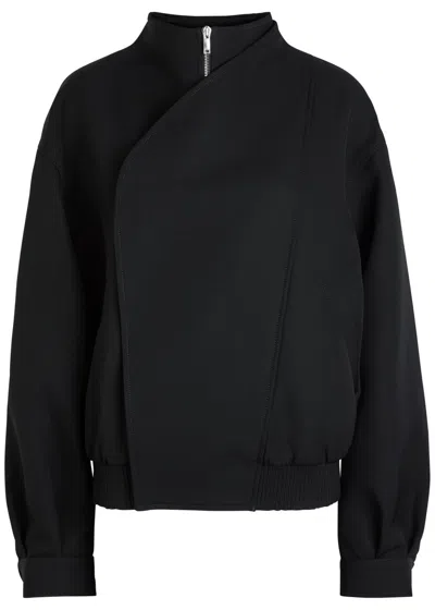 Armarium Salma Panelled Wool Bomber Jacket In Black