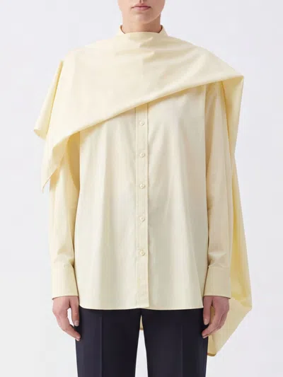 Armarium Cecilia Asymmetric Draped Shirt In White