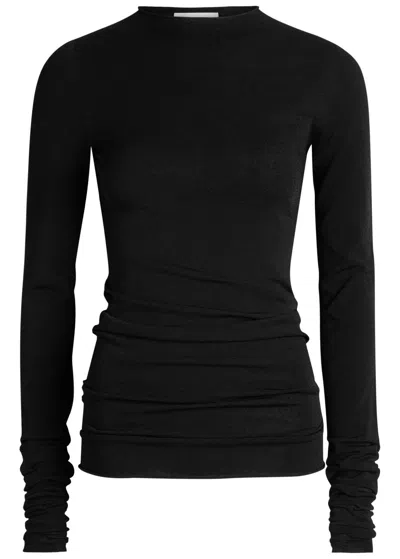 Armarium Sita Fine-knit Top In Black