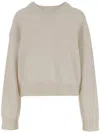 Armarium Stretch V-neck Cashmere Sweater In Neutral