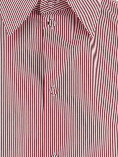 Armarium Striped Cotton Sleeveless Shirt In Red