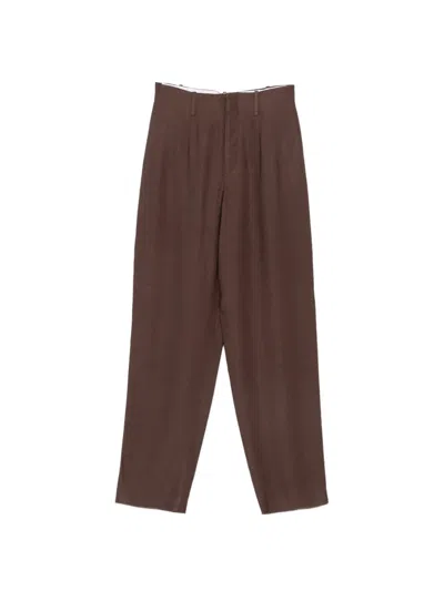 Armarium Temi Pleated Trousers In Brown