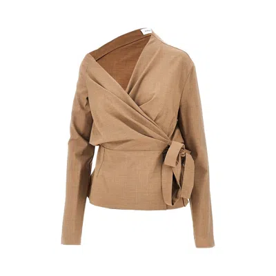 Armarium 'thalassa' Virgin Wool Top In Beige