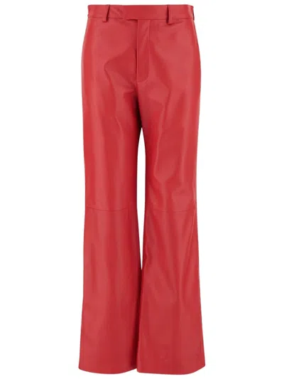 Armarium Tito Leather Pants In Red