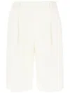 Armarium Ivory Wool Tobia Shorts In Neutrals