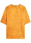 Armarium Viky Crinkled Satin T-shirt In Orange