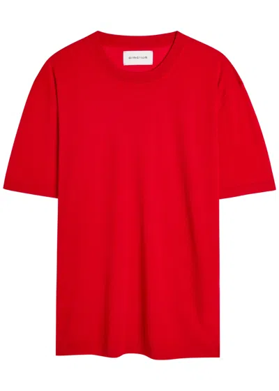 Armarium Viky Fine-knit Wool T-shirt In Red