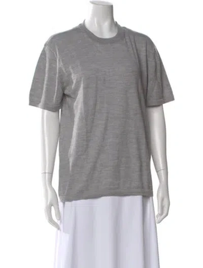 Pre-owned Armarium Virgin Wool Crew Neck T-shirt In Gray