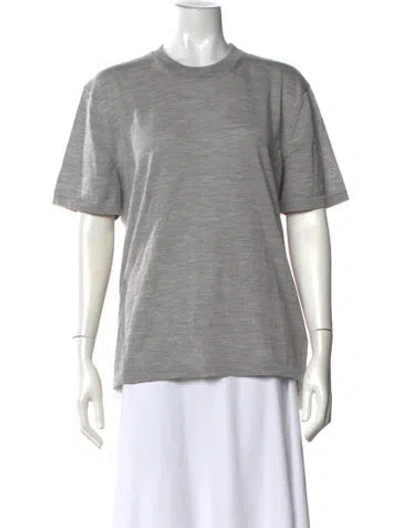 Pre-owned Armarium Virgin Wool Crew Neck T-shirt In Gray