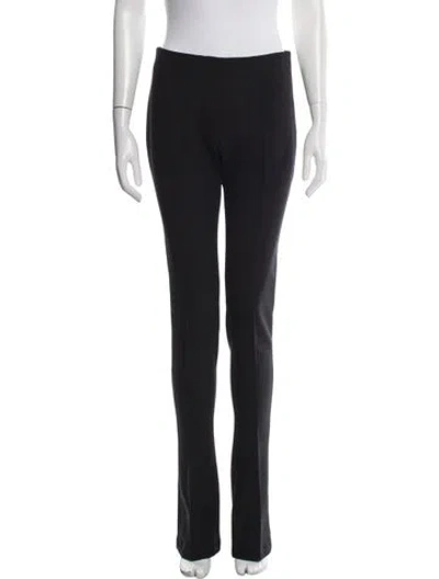 Pre-owned Armarium Virgin Wool Straight Leg Pants In Black
